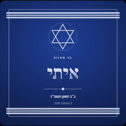 שער ספר ברכות בעיצוב כחול מלכותי